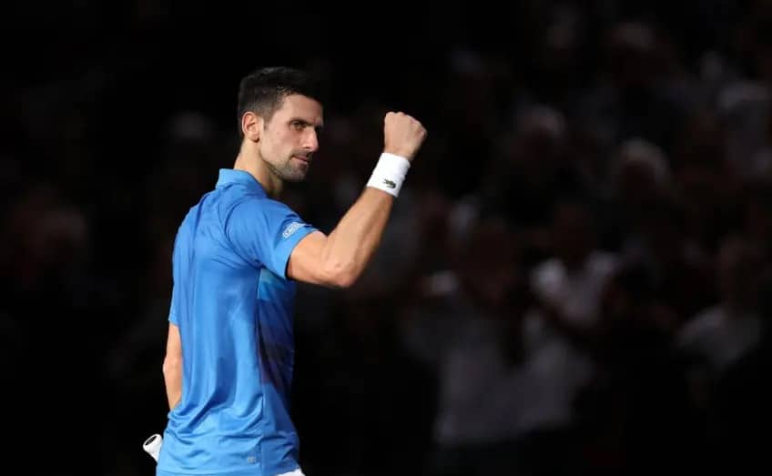 Djokovic tại Paris Masters 2022 - giải đấu anh là á quân. Ảnh: AP