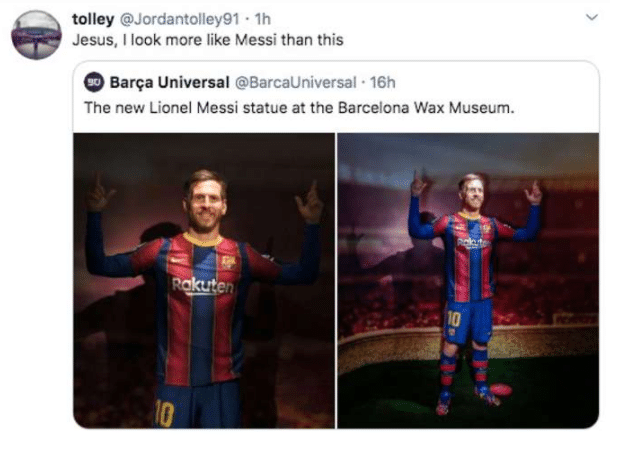 Phản ứng hài hước của khán giả khi thấy Barca tạc tượng Messi - Bóng Đá