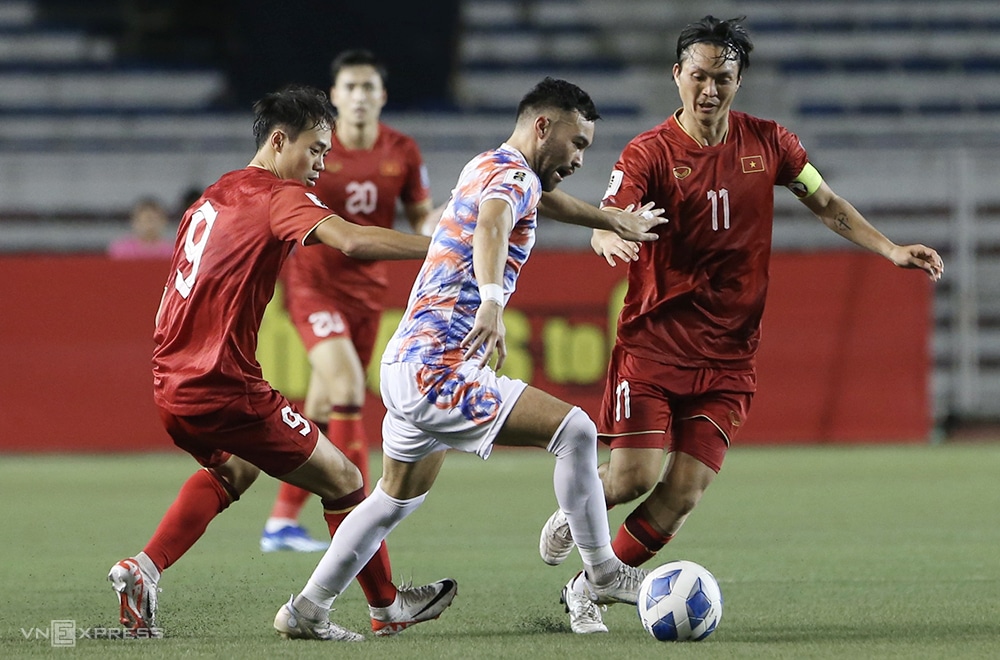 Philippines đã thua tuyển Việt Nam trong sáu trận liên tiếp. Ảnh: Hiếu Lương