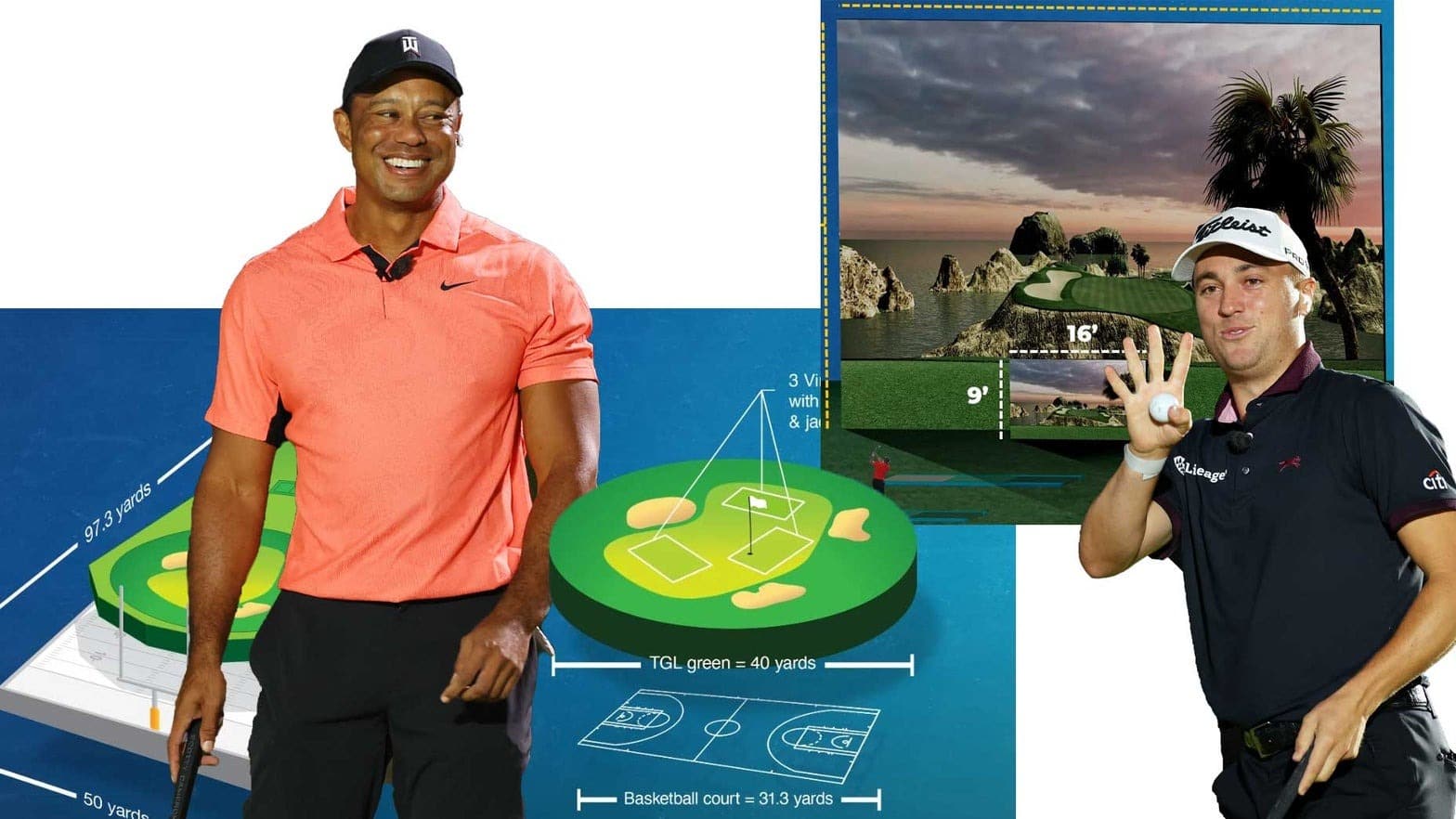 TGL của Tiger Woods sẽ thi đấu cả trên môi trường giả lập lẫn thực tế. Ảnh: golf.com